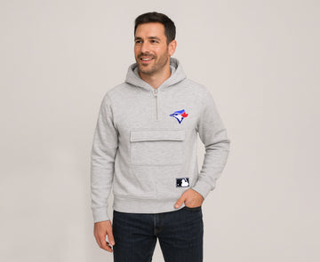 Men’s Half-Zip BJ Logo Hoodie with Chest Pocket