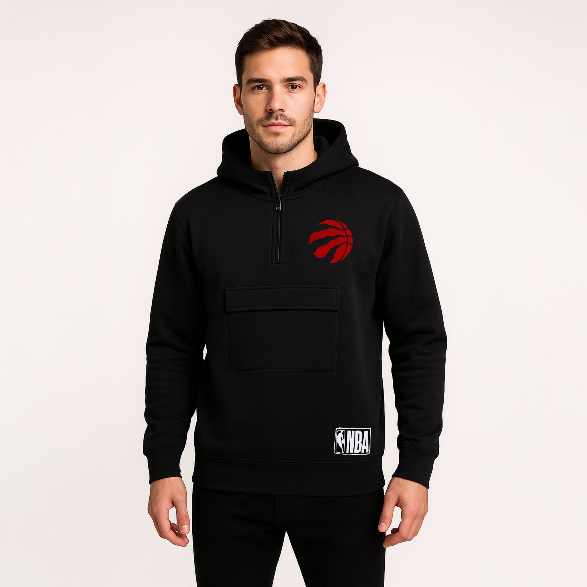 Men’s Half-Zip TR Logo Hoodie with Chest Pocket