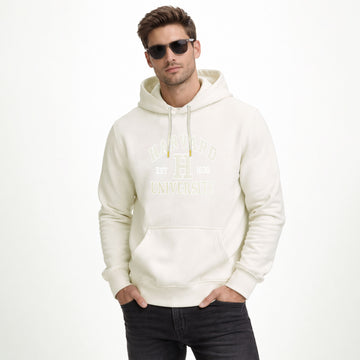 Harvard University est 1636 Off White Embroidered Hoodies