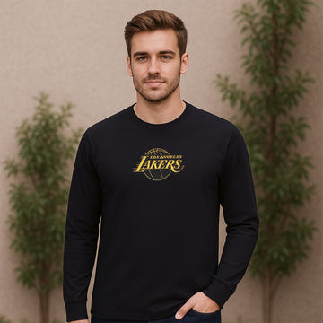 LAKERS EMBROIDERED & PRINTED T SHIRT