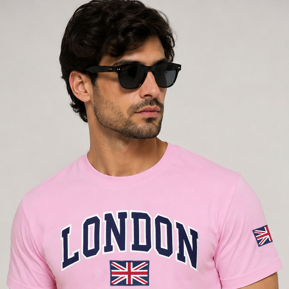 LONDON ENGLAND EMBROIDERED T SHIRT