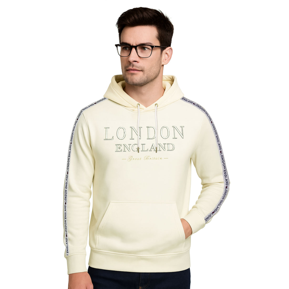 London England 3D Embroidered Hoodies