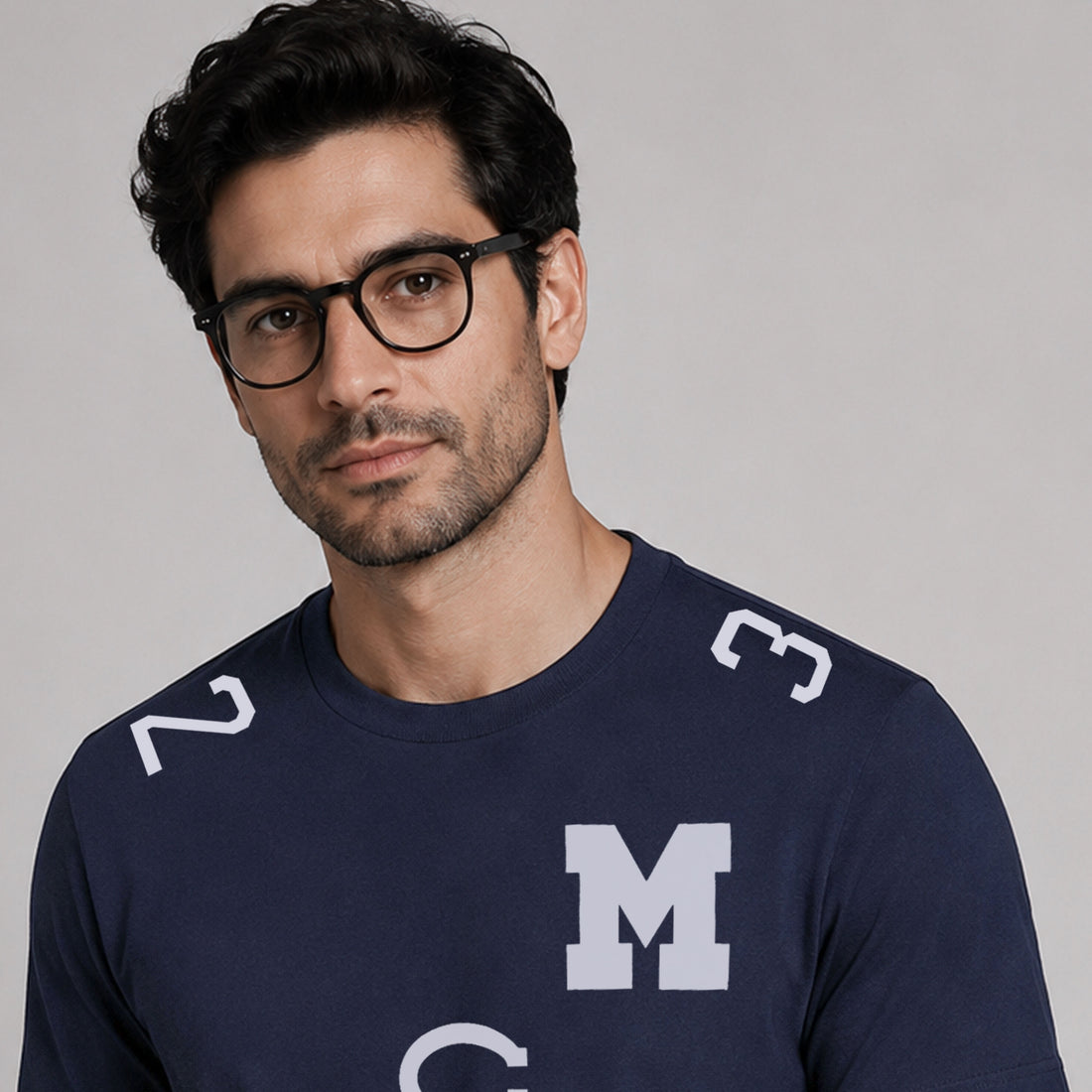 M 32 PRINTED CREW NECK T-SHIRT (1006)