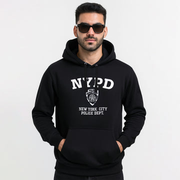 NYPD Black Embroidered Hoodies