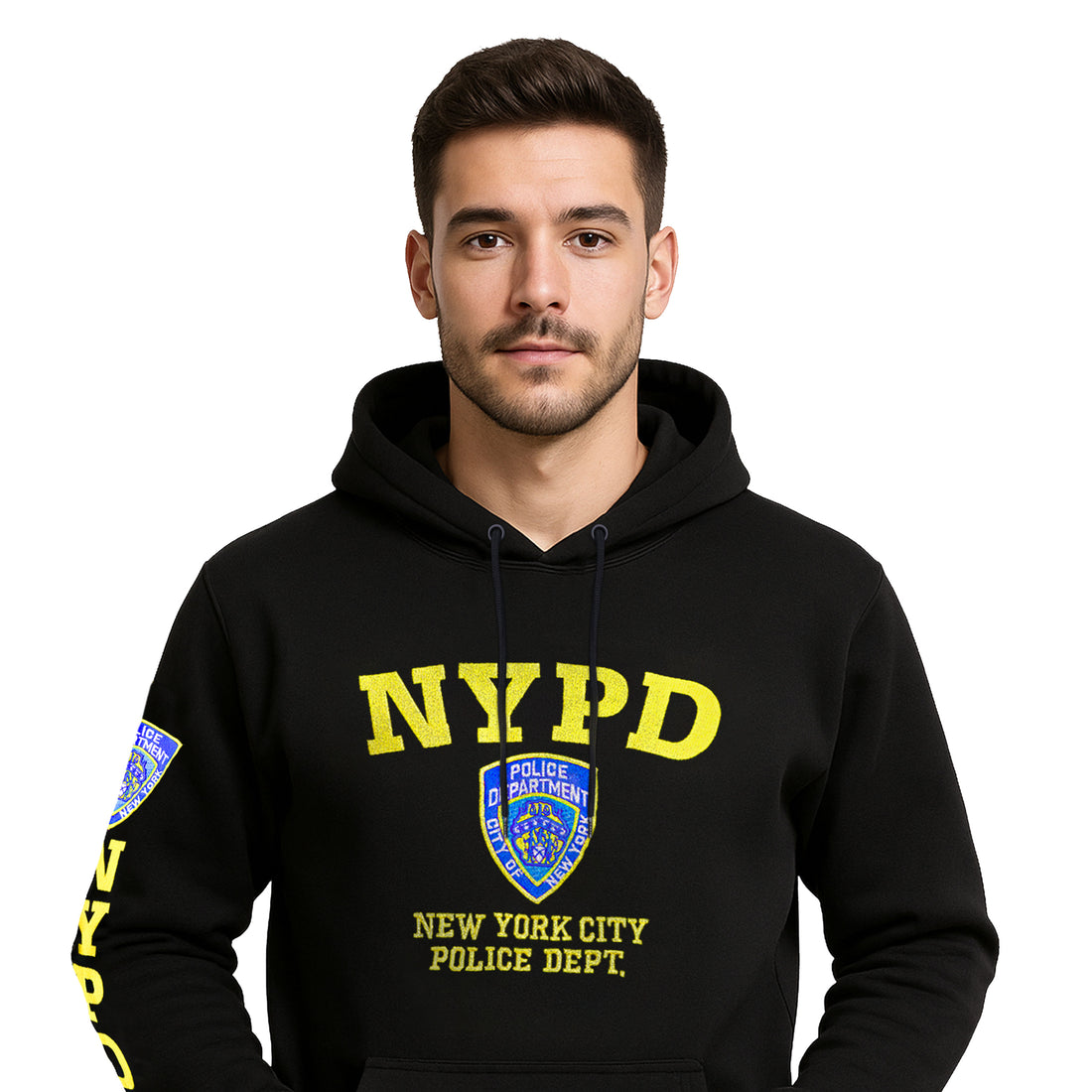 NYPD Black Embroidered Hoodies