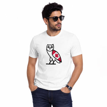 CANADA FLAG WITH EMBROIDERED T SHIRT