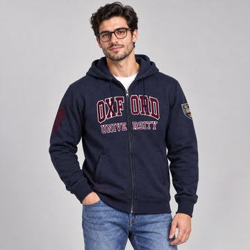 Oxford University Zip-Up Embroidered Hoodie