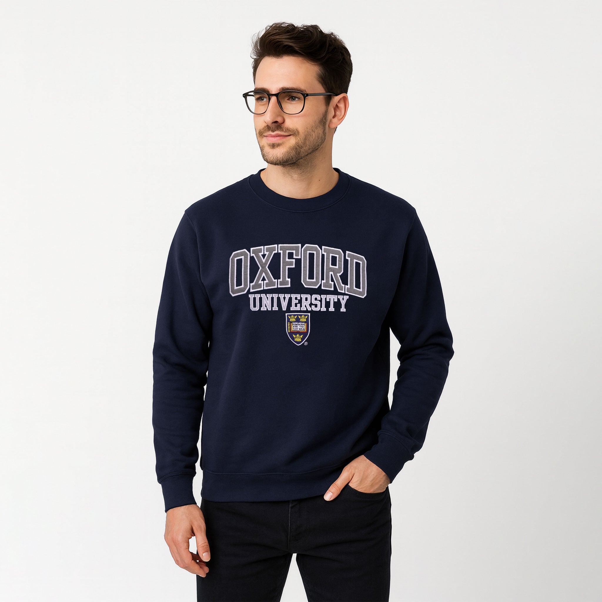 Oxford University Applique Embroidered Sweat Shirt
