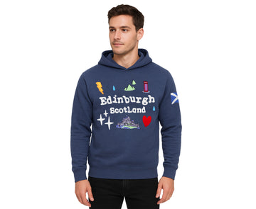 Edinburgh Scotland 3D Puff Printed Front & Back Hoodies