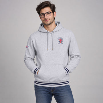 Men’s Grey London England  Embroidered Hoodie