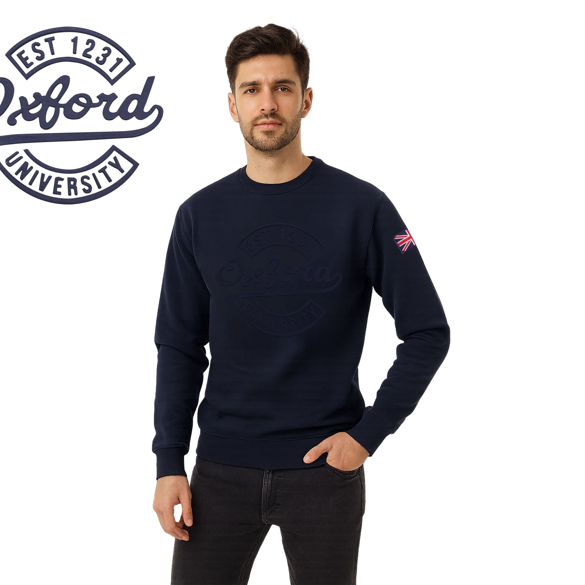 Oxford University Embossed Sweatshirt