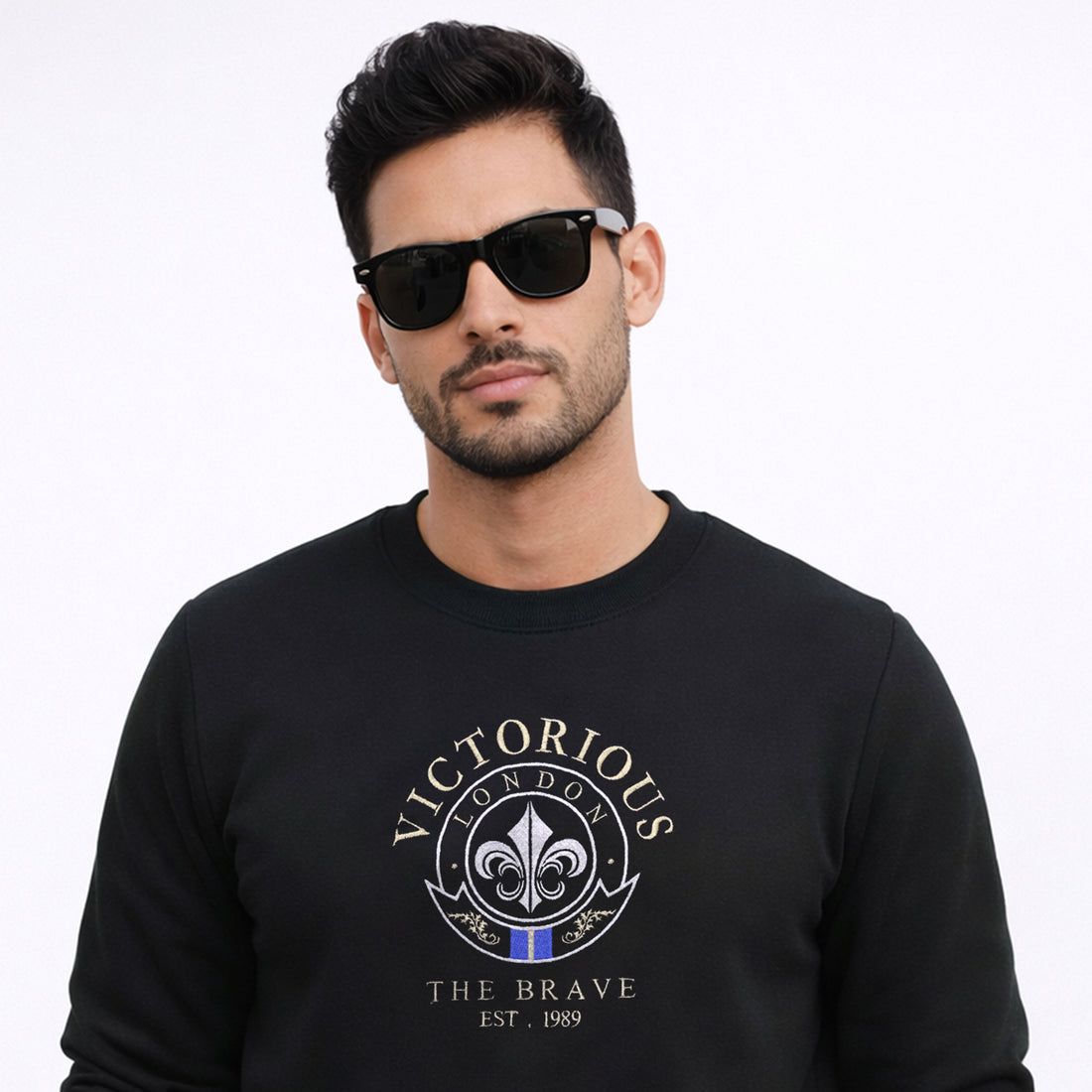 VICTORIOUS LONDON THE BRAVE EMBROIDERED SWEAT SHIRT