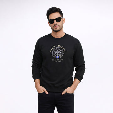 VICTORIOUS LONDON THE BRAVE EMBROIDERED SWEAT SHIRT