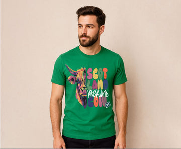 SCOTLAND COW PRINTED T-SHIRT