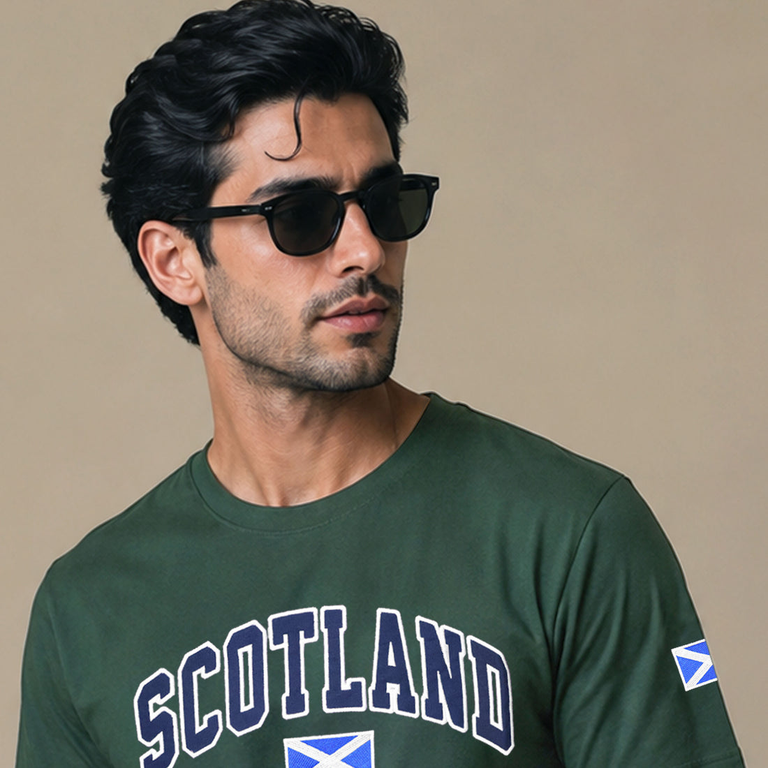Scotland Flag  Applique Embroidered T Shirt (Copy)