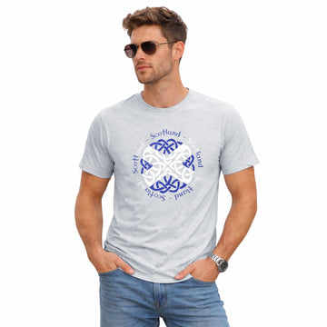 Men’s Grey Scotland Round Printed T Shirt