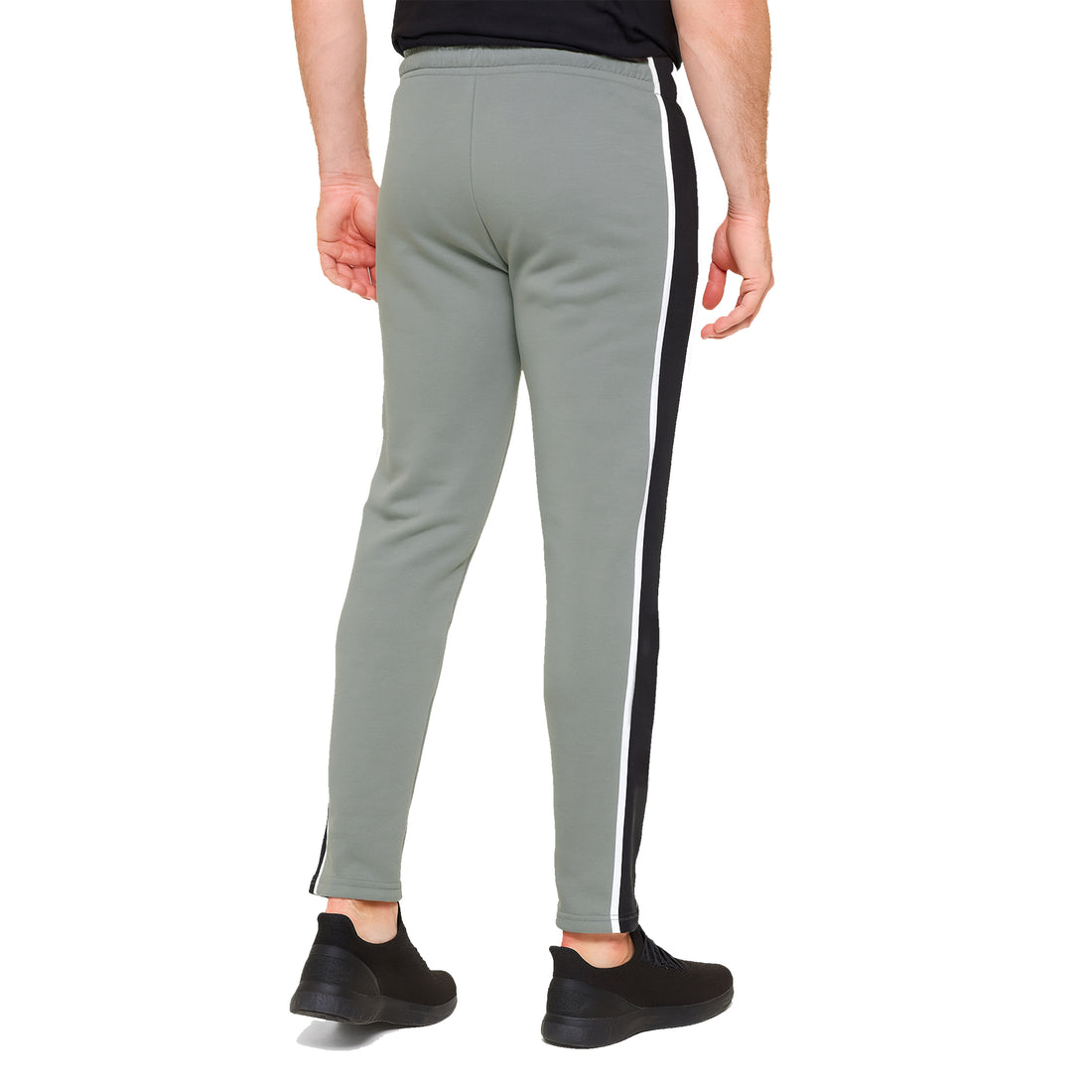 Men's Grey Joggers with Black Side Panel