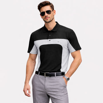 Men’s Contrast Panel Polo Shirt