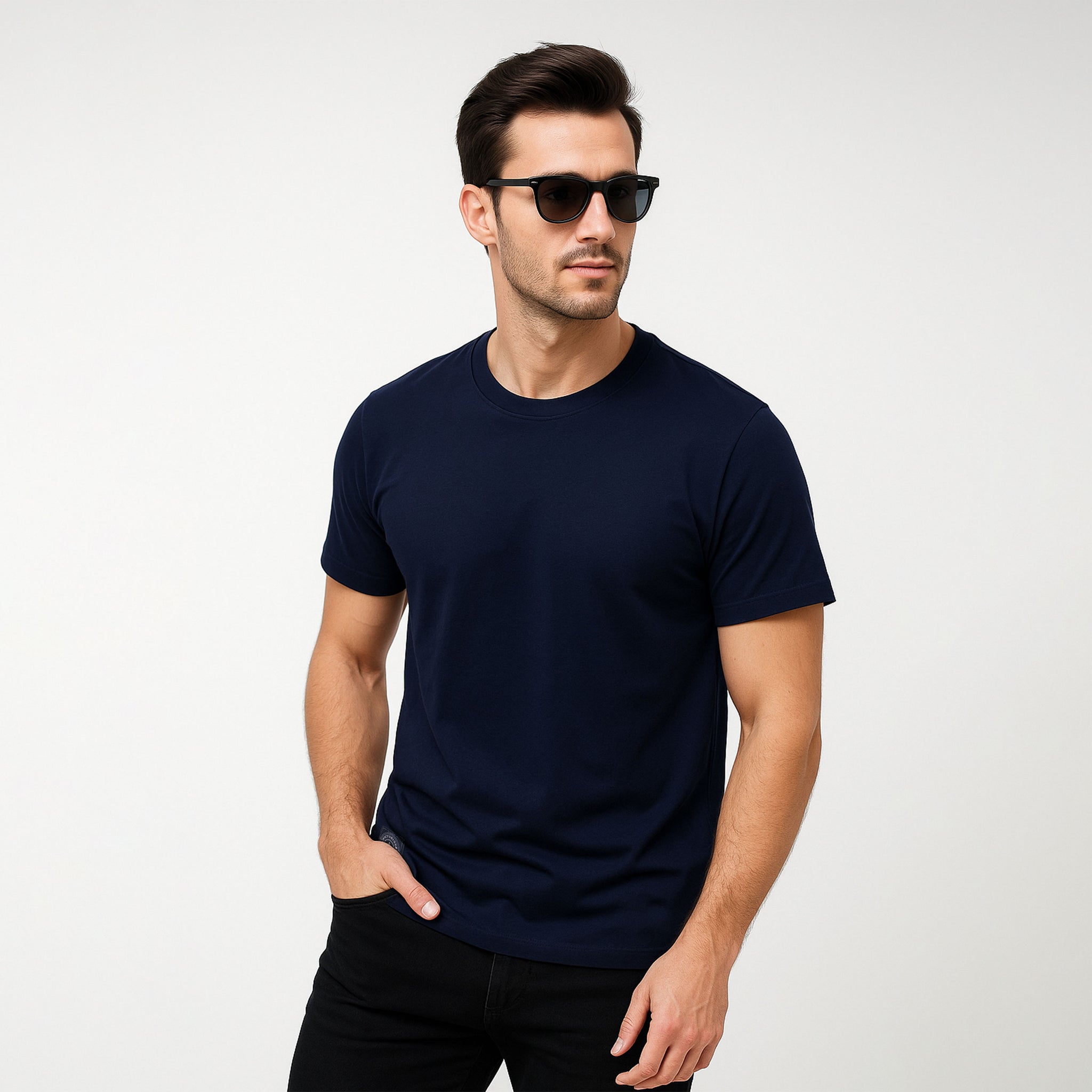 Men’s Navy Crew Neck T-Shirt