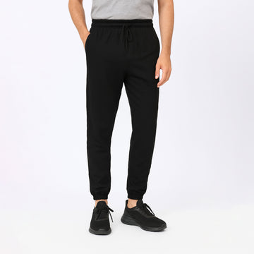 Elasticated Bottom With Back Pocket Black Trouser