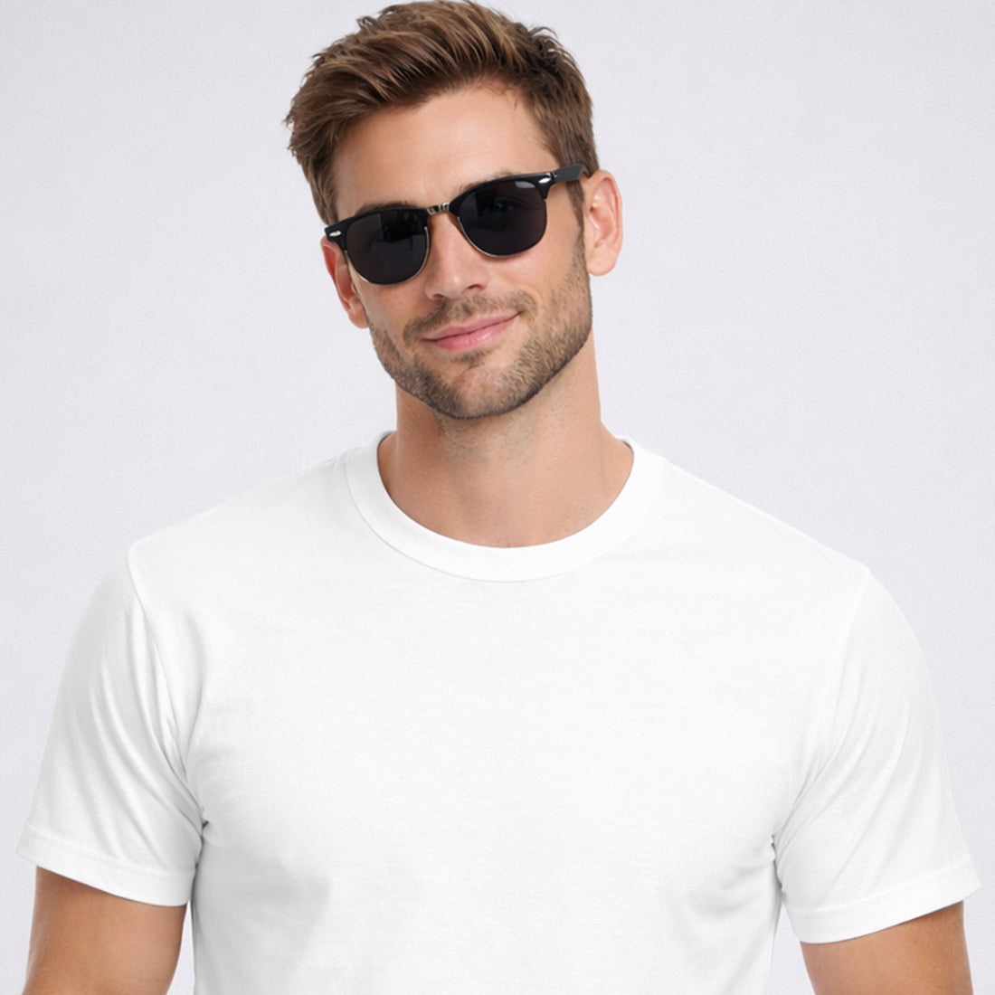 Men’s White Crew Neck T-Shirt
