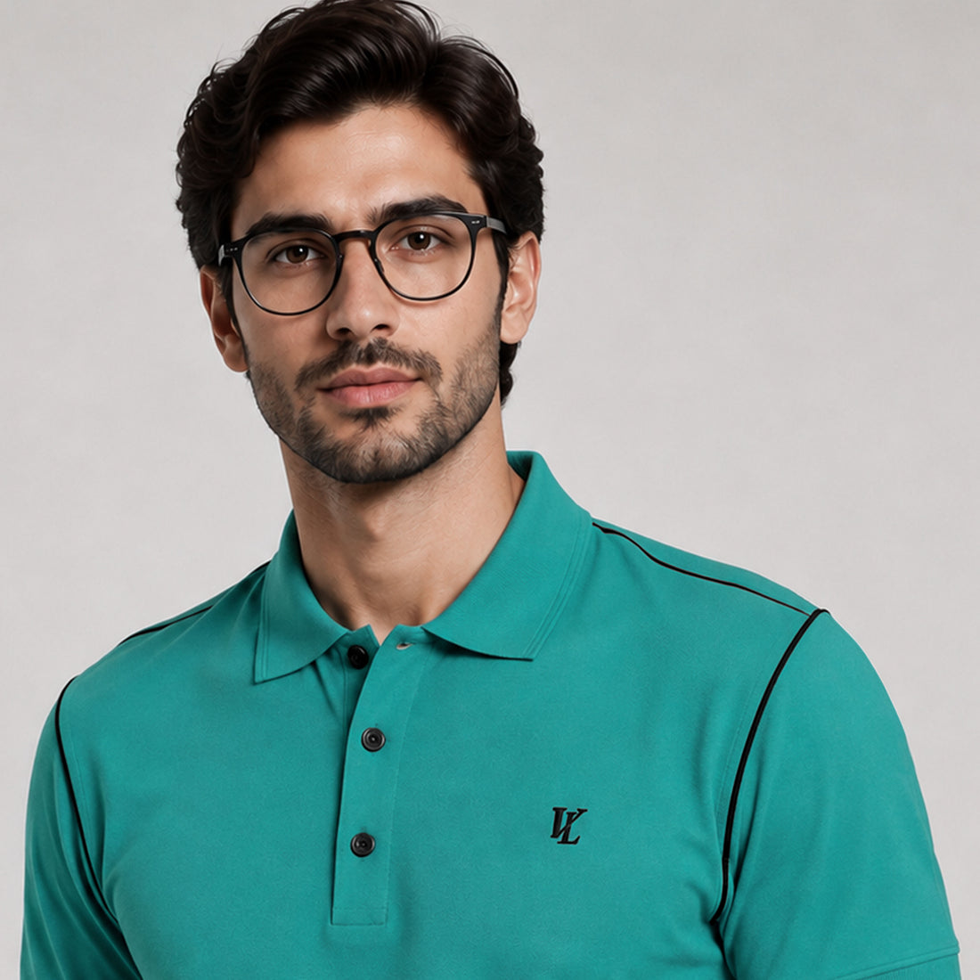 Classic Green Contrast Piping Polo Shirt