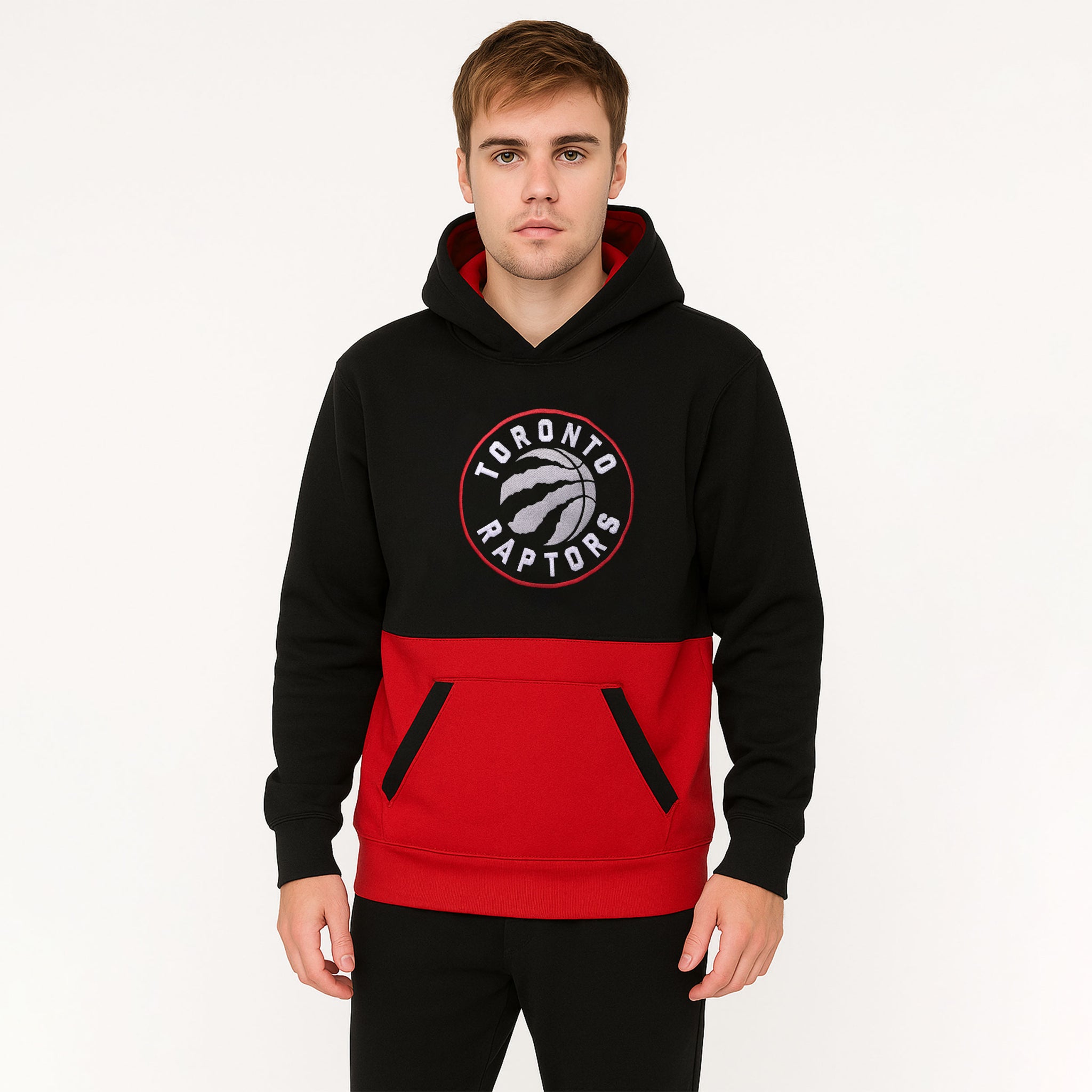 TR 2 Panel Black & Red Embroidered Hoodies