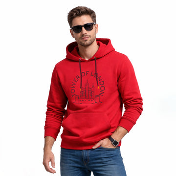 Tower of London 3D Embroidered Grey Hoodies