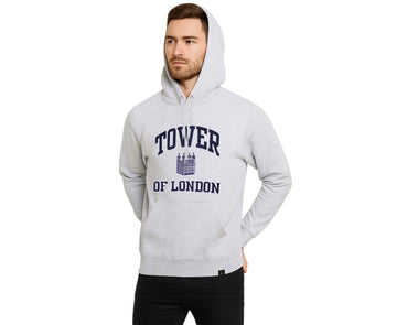 Tower of London Applique Embroidered Grey Hoodies