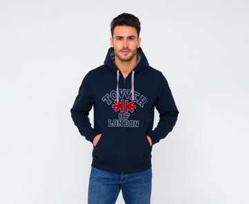 Tower Of London Front Embroidered Hoodies