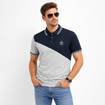 2 PANEL  WITH STRIPED COLLAR POLO SHIRT