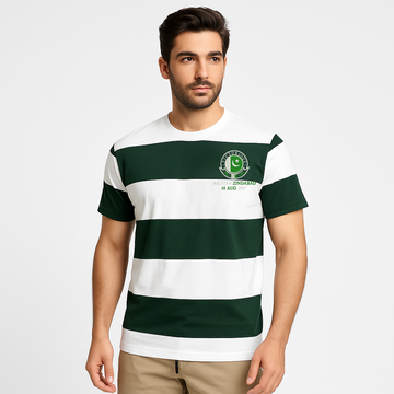 PAKISTAN ZINDABAD WITH PAKISTAN FLAG EMBROIDERED T SHIRT