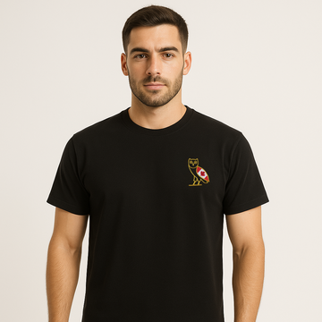 OWL CANADA FLAG EMB. FRONT & BACK T SHIRT