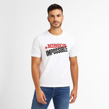 MISSION IMPOSSIBLE EMBROIDERY  T SHIRT