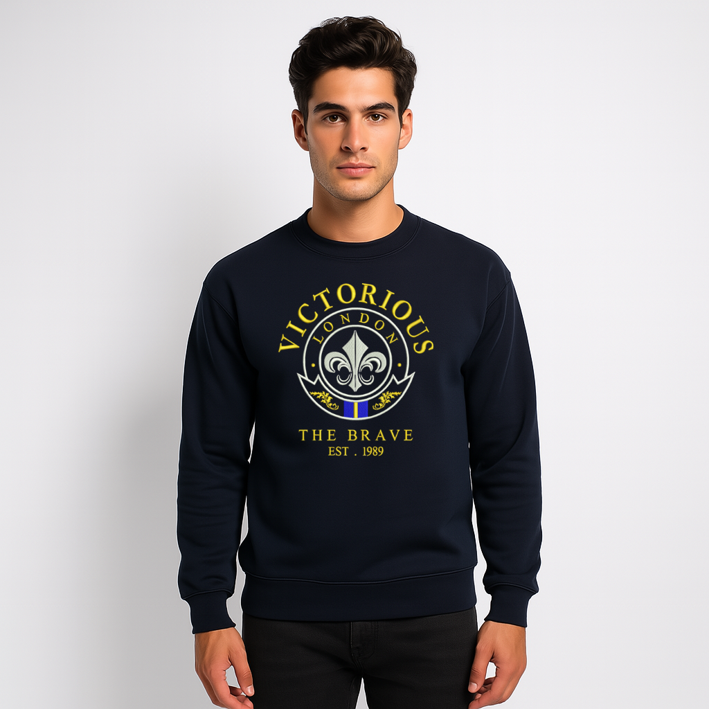 VICTORIOUS LONDON THE BRAVE EMBROIDERED SWEAT SHIRT