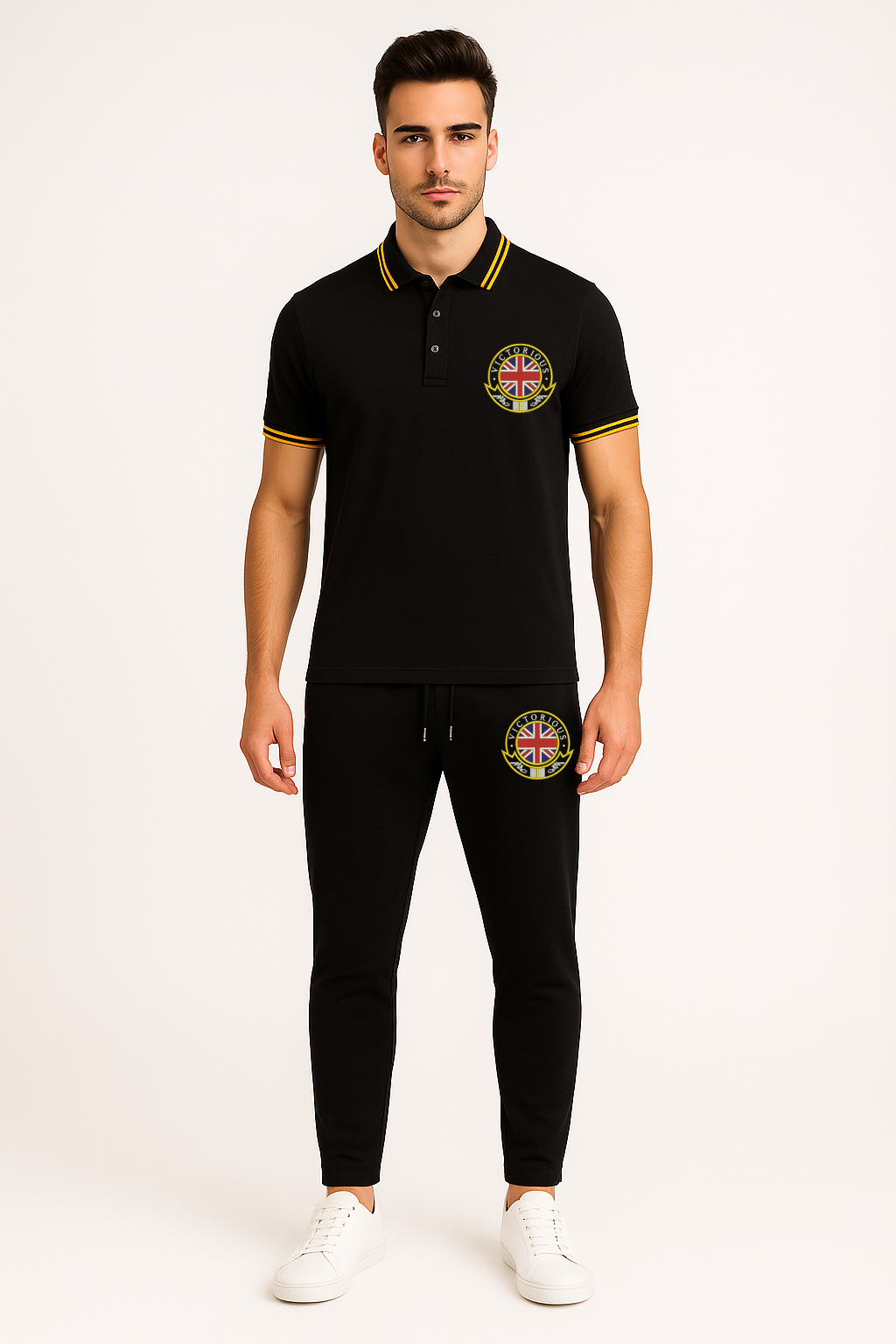 VICTORIOUS LONDON GYM WEAR & SPORTS EMBROIDERED TRACKSUIT