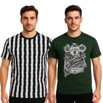 PRINTED T SHIRT PACK OF 2