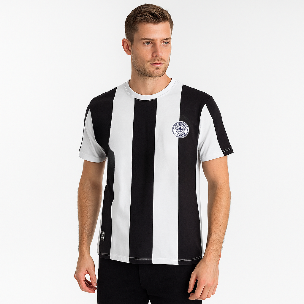 STRIPED BEST CREW NECK PRINTED T SHIRT