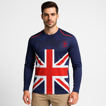 ENGLAND FLAG PRINTED FRONT & BACK FULL SLEEVE T SHIRT