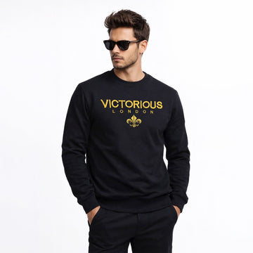 VICTORIOUS LONDON 3D EMBROIDERED SWEAT SHIRT