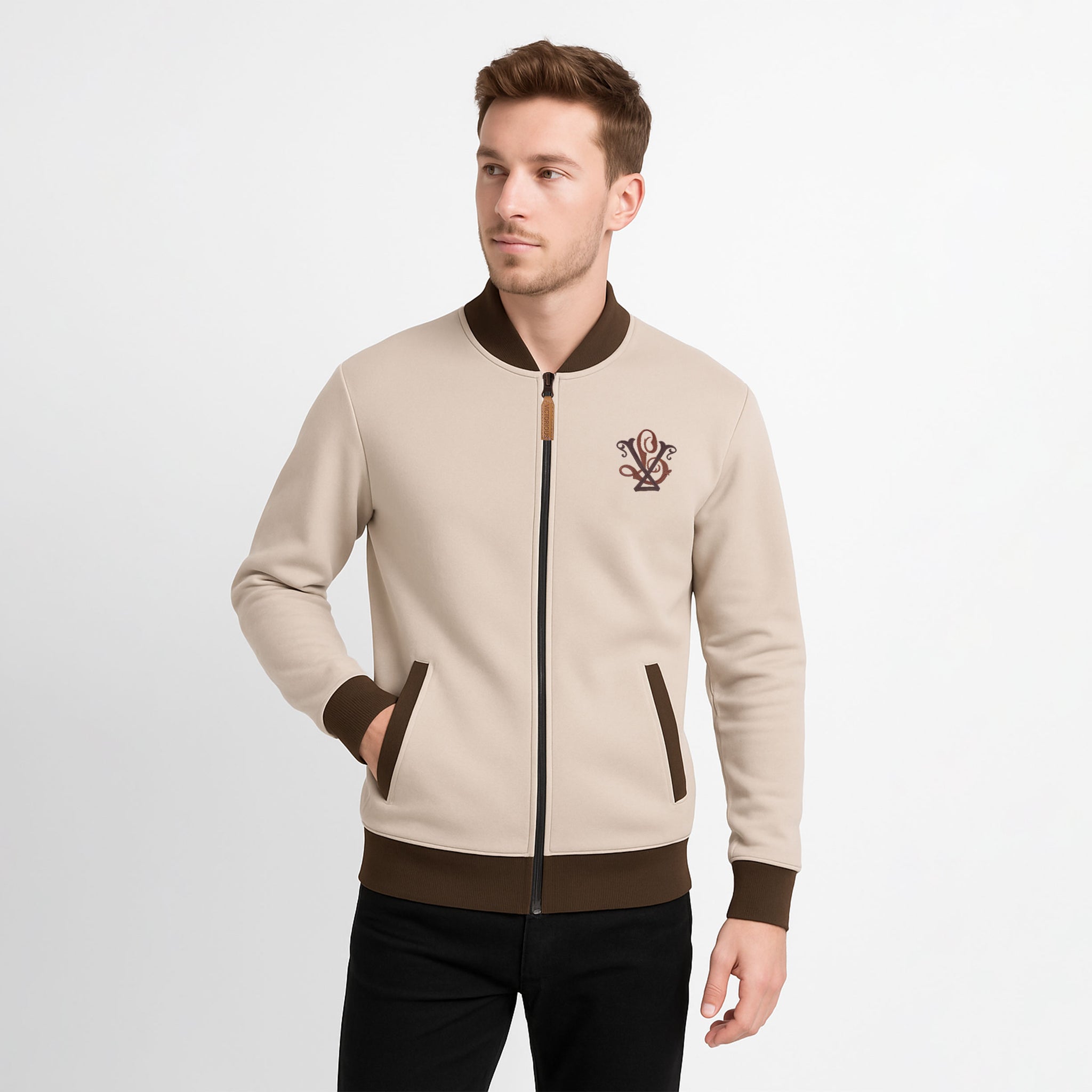 Men’s Zip-Up jacket  VL EMBROIDERED Front & Back