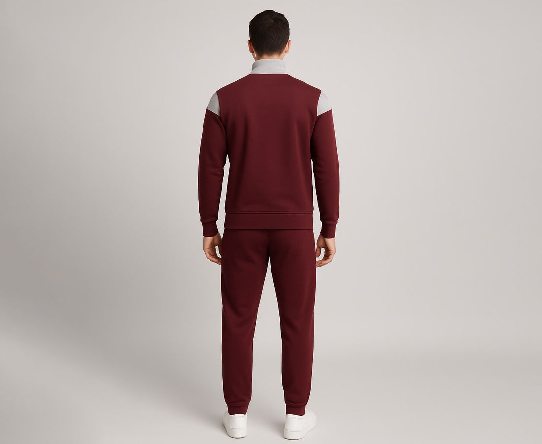 Grey Panel Twinset For Men's