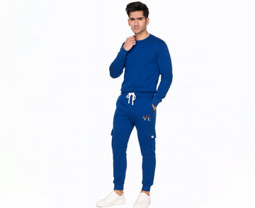 Twin Set in Athleisure Style with Embroidered Trouser and Sweatshirt