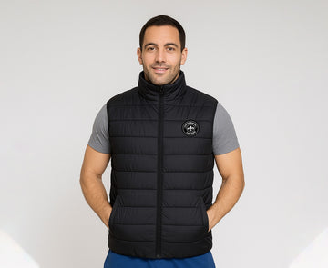 Men’s Sleeveless Zippered Puffer Jacket