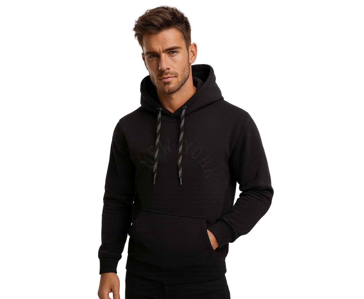 Men’s Casual New York Embossed Hoodies