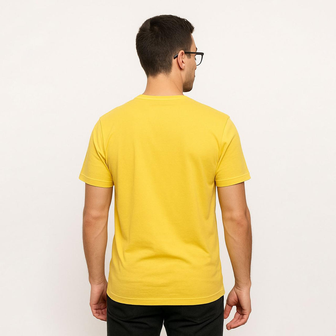 Men’s Yellow Crew Neck T-Shirt