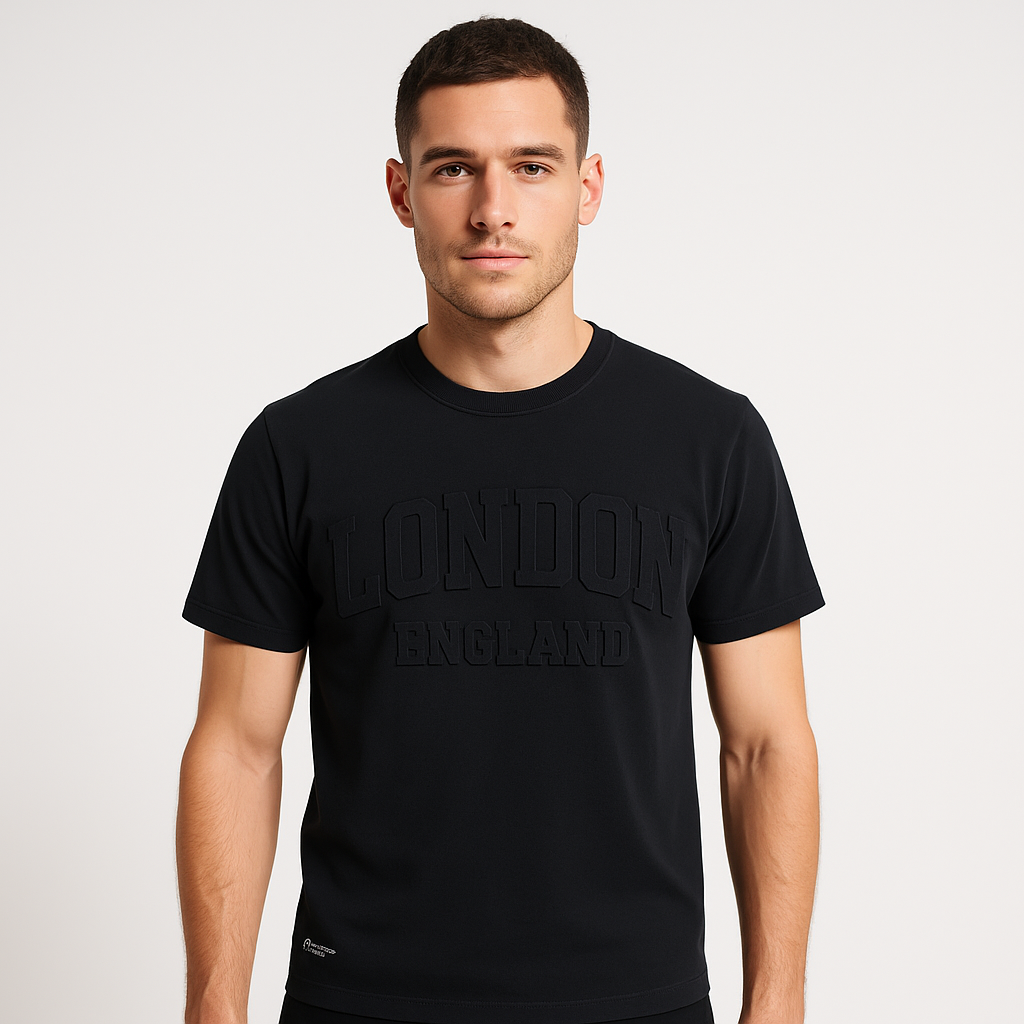 LONDON ENGLAND EMBOSSED T SHIRT