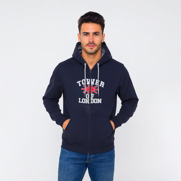 Tower Of London Front Embroidered Hoodies