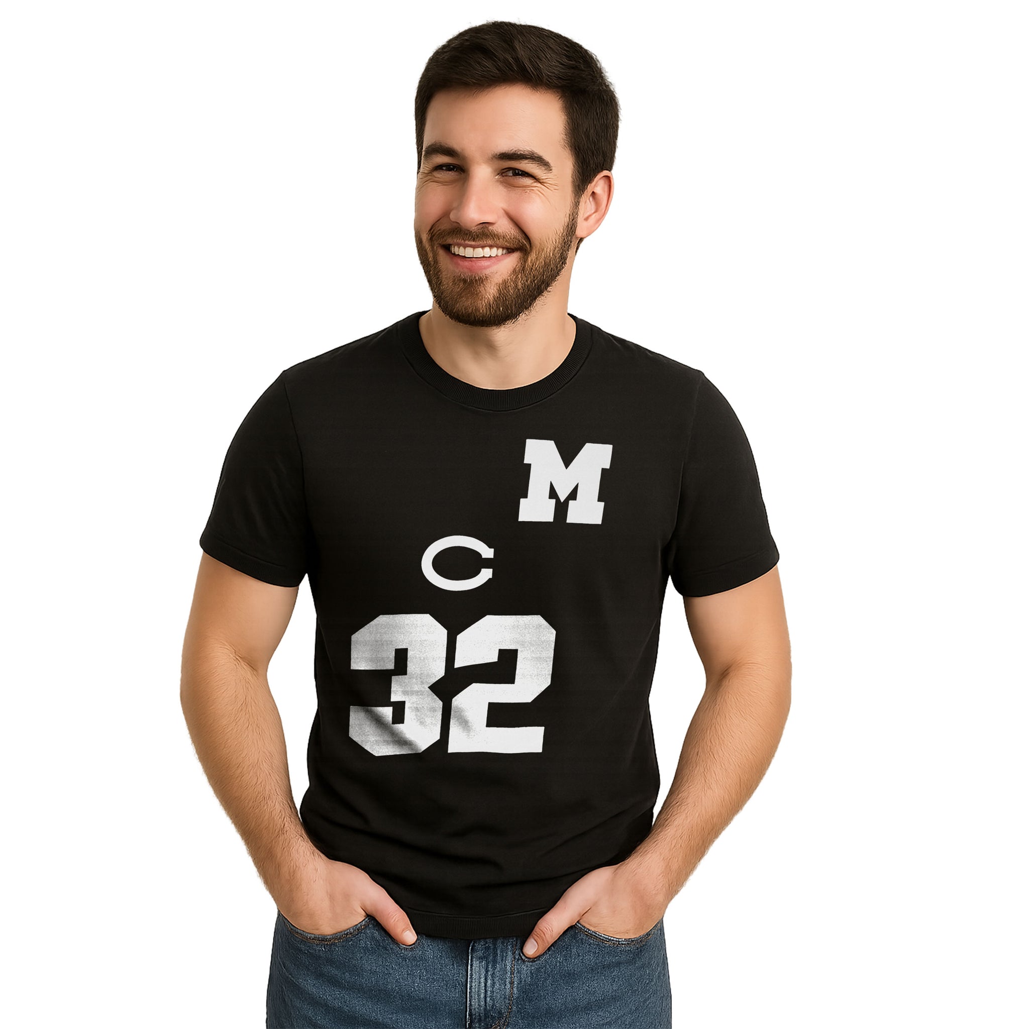 M 32 PRINTED CREW NECK T-SHIRT